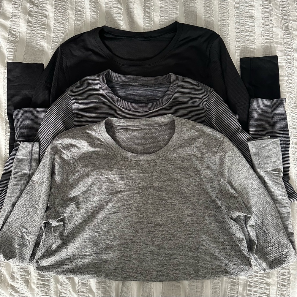 Set of 3 Lululemon Swiftly Relaxed Long-Sleeve Shirt